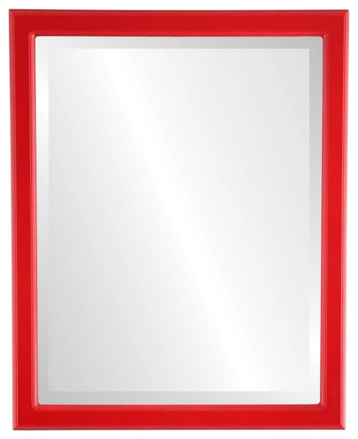 Toronto Framed Rectangle Mirror In Holiday Red Contemporary Wall Mirrors By The Oval Round Toronto Framed Rectangle Mirror In, Round Mirror Red Frame