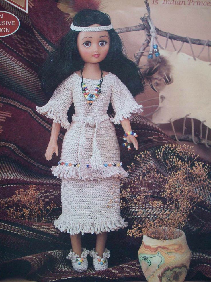 Indian Princess outfit fits 15 doll crochet pattern | Princess outfits