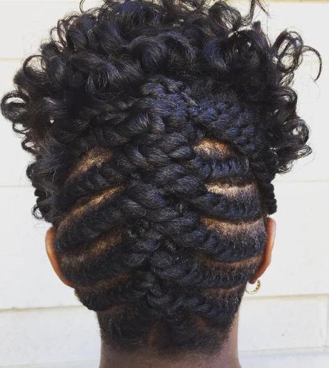 Braided Mohawk With Curly High Braided Mohawk With Curly High