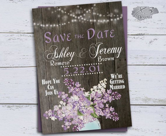rustic save the dates postcards
