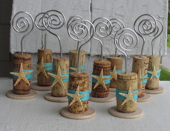 Wine Cork Place Card Holders | Starfish Wine Cork Place Card Holders Or Photo Ca...