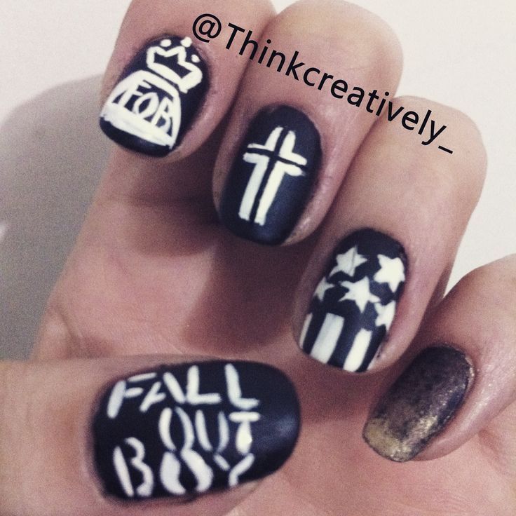 34 Best Nails Images On Pinterest Make Up, Hairstyles And Fashion fall out boy nails, FOB, nail art, american beauty american psycho, band nails - 34 Best Nails Images On Pinterest Make Up, Hairstyles And Fashion