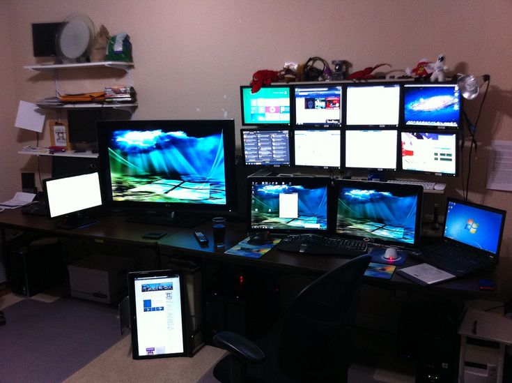geeks home office workspace. home office ideas for multi monitors geeks workspace r