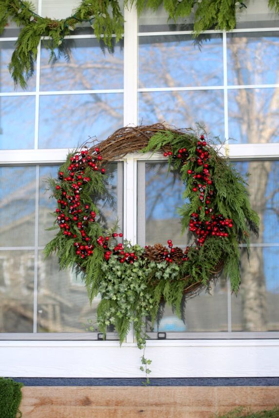 How To Make A Large Outdoor Wreath The Tattered Pew Wreaths Outdoor Wreaths, Large Outdoor Wreaths
