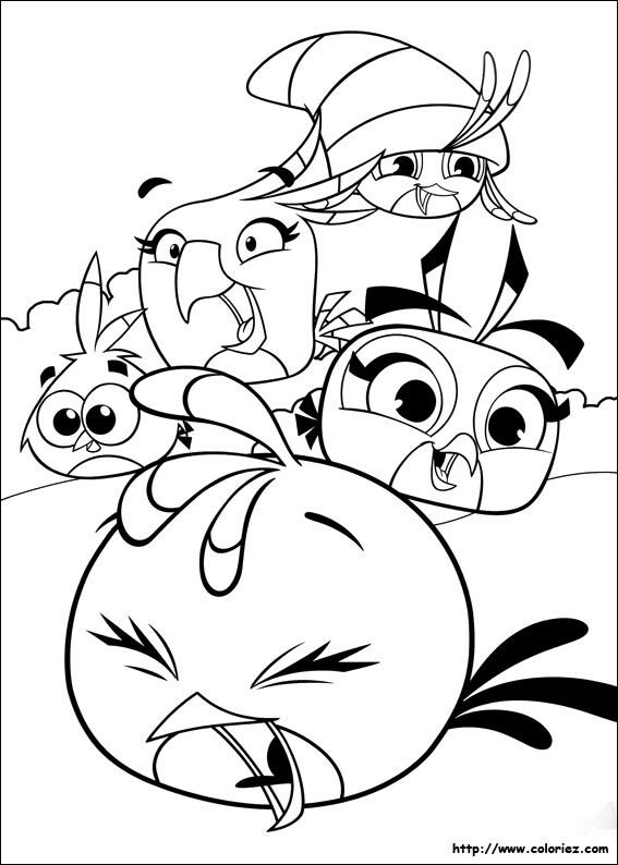 Darmowa Kolorowanka Z Ptakiem Filmu Angry Birds