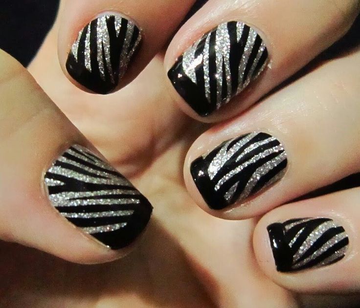 Best 20+ Zebra Nail Designs Ideas On Pinterest Zebra Print Nails Glam Fiend: black & silver zebra print with french tips - Best 20+ Zebra Nail Designs Ideas On Pinterest Zebra Print Nails