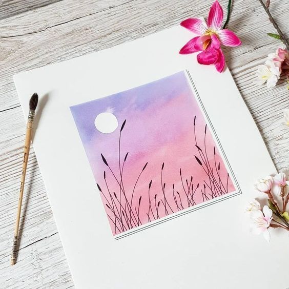 31 Easy Watercolor Art Ideas for Beginners | Small canvas art ...