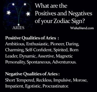 find positives and negatives of your zodiac sign aries find positives and negatives of your zodiac sign aries
