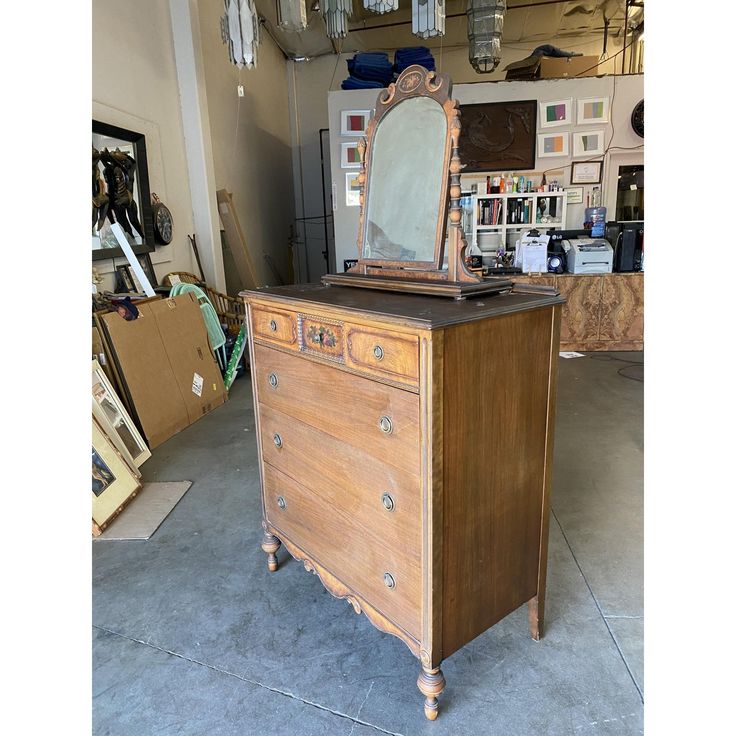 Vintage Berkey & Gay Furniture Walnut Highboy Dresser