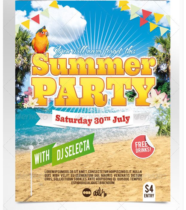 custom party flyers