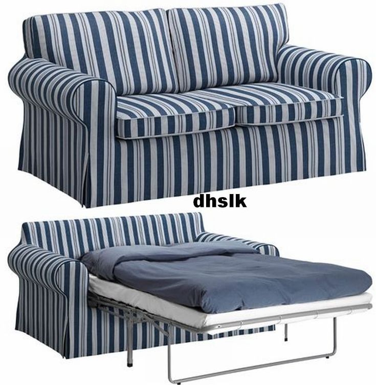 Ikea Rp Sofa Bed Cover Sofabed Slipcover Abyn Blue White Stripes à Byn Ikea Rp Sofa Bed Cover Sofabed, Ikea Striped Sofa Covers
