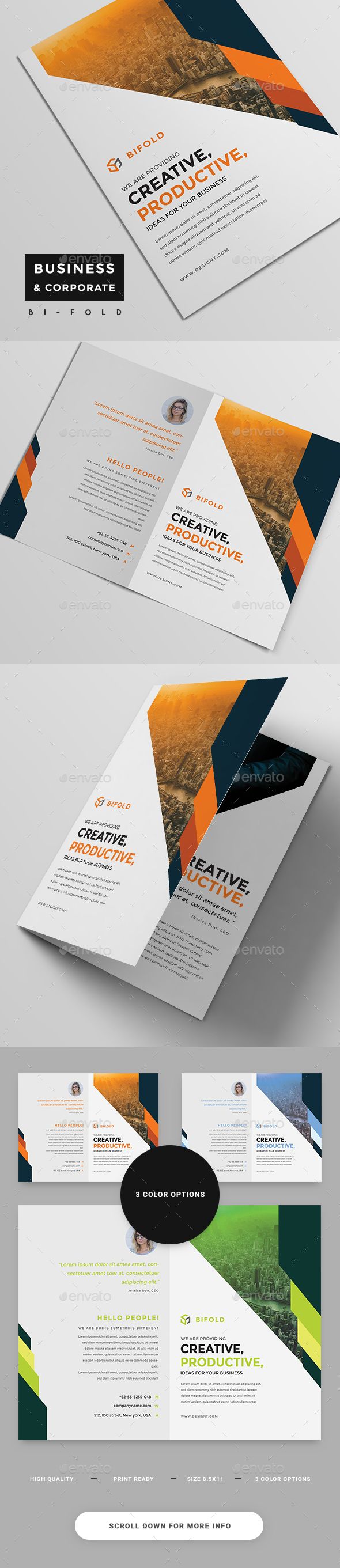 bi fold brochure design