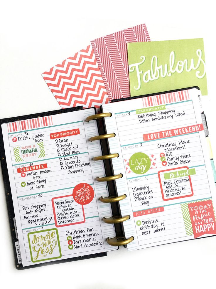 create a day planner