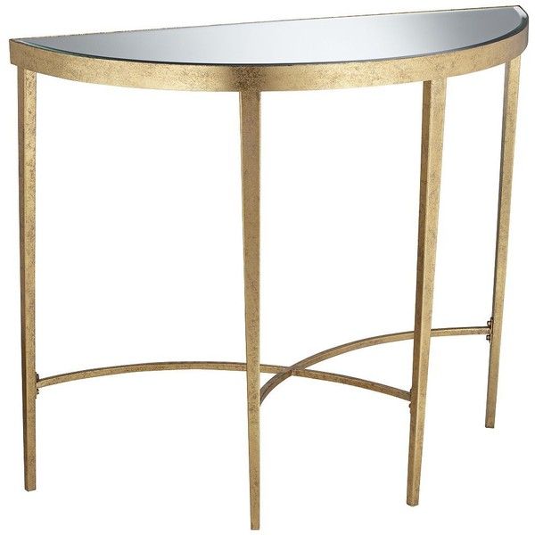 Pacific Coast Amelia Antique Gold Demilune Console Table 250 Liked On Polyvore Featuring Home Furniture Tables Accent Tabl Console Table, Half Circle Entrance Table