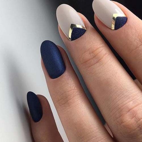 Minimales Nail Art Design Blau # Acryl # Nagel # Hochzeit # Einfach # Glitzer Minimales Nail Art Design Blau # Acryl # Nagel # Hochzeit # Einfach # Glitzer