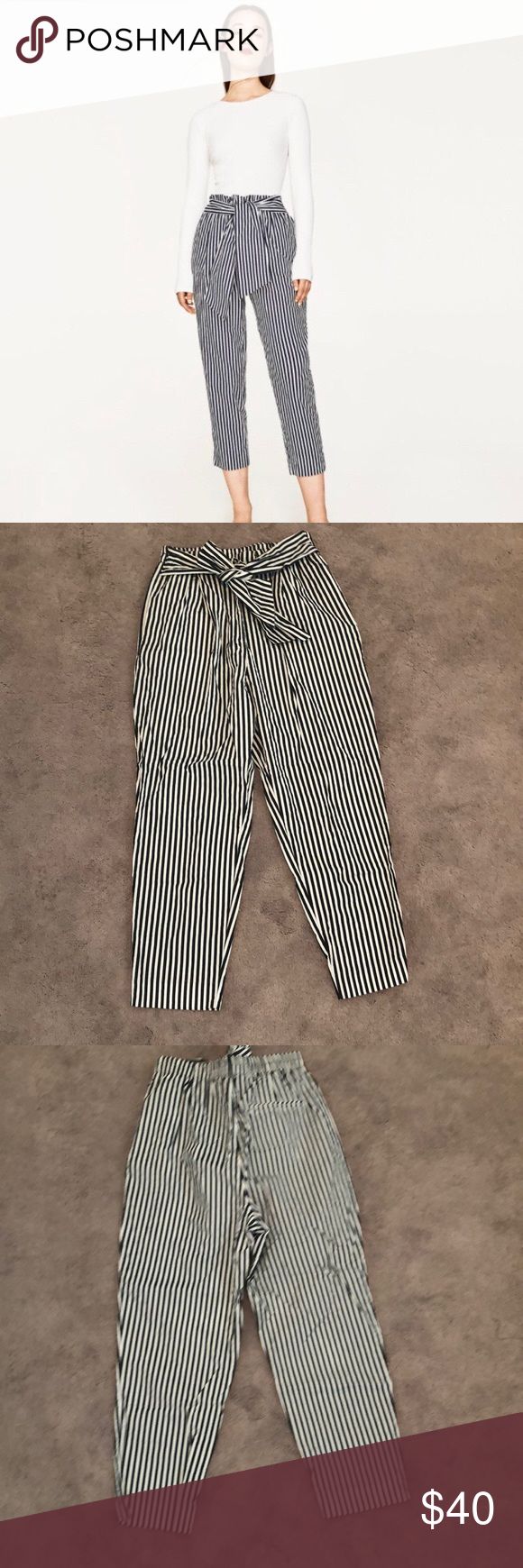 Zara paperbag trousers! | Clothes design, Zara, Trousers