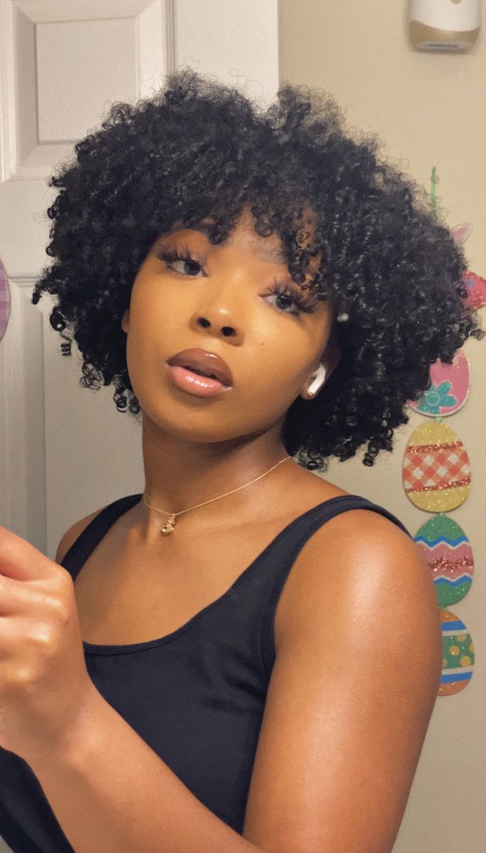 Short black curly hair discount