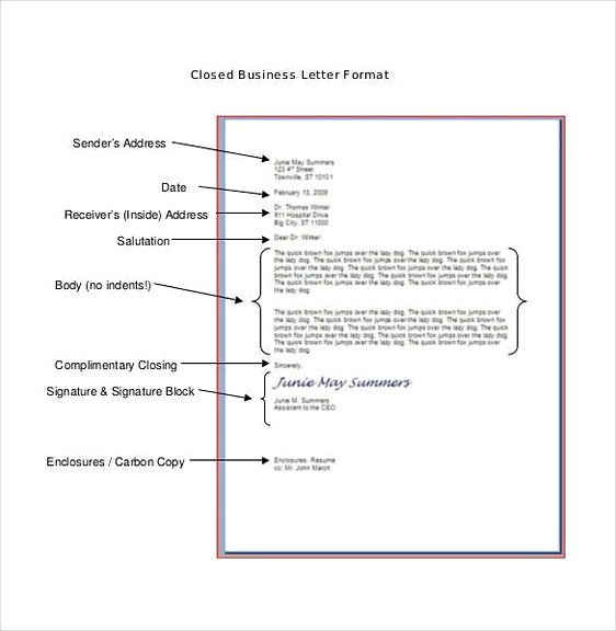 business letter format business letter format business layout of a business letter