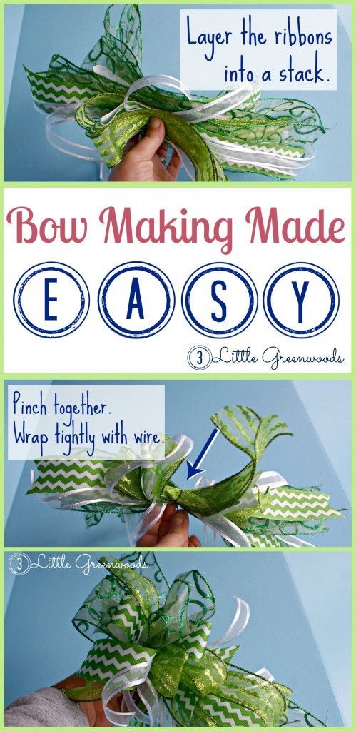 DIY Craft: Super easy bow making tutorial! Follow this for how to make a bow to decorate wreaths and so much more!