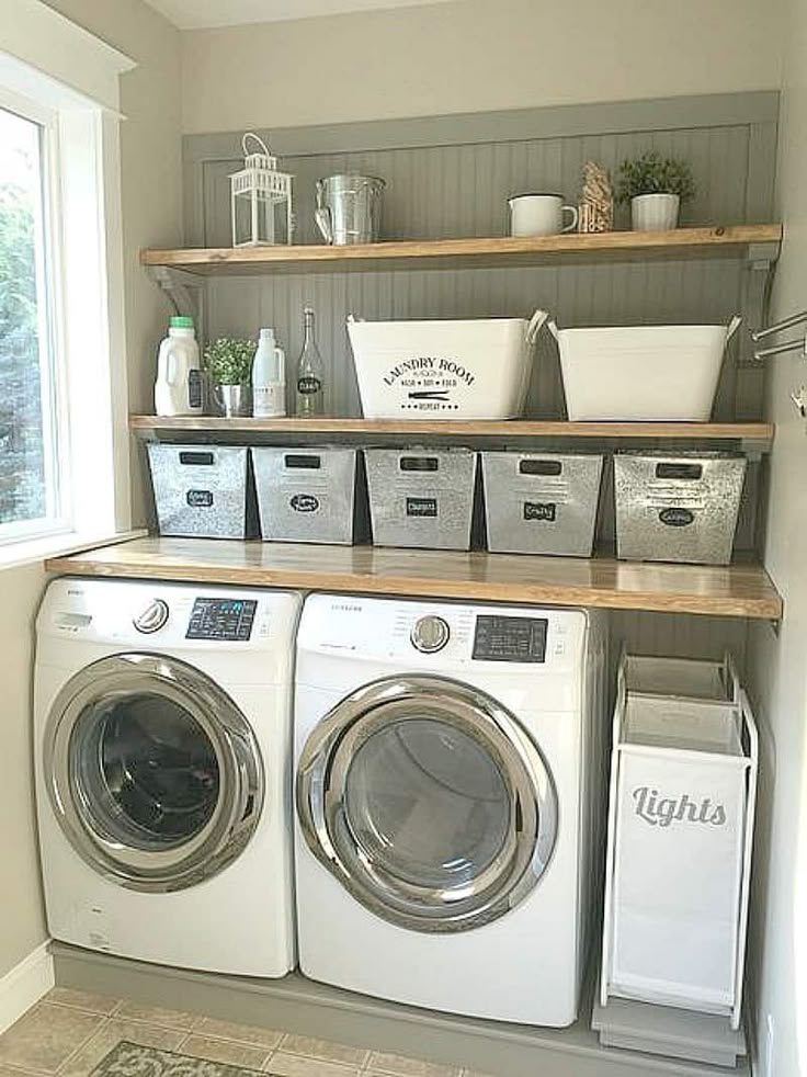 44 Charming Farmhouse Laundry Room Ideas - Nobody likes having to do their laund...