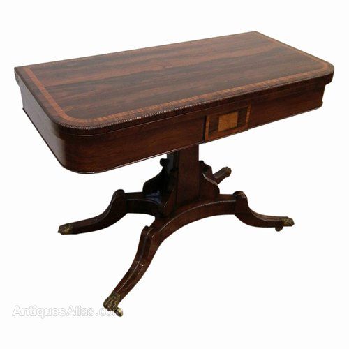 regency rosewood fold over card table antiques atlas antiques