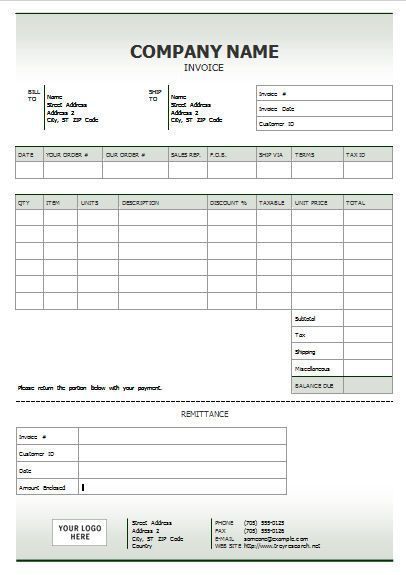 what has to be on invoices for canadian small business spreadsheet template download