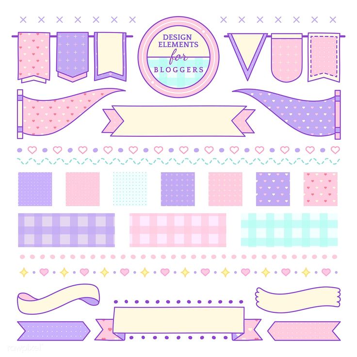 Download Cute and girly design elements for bloggers vector | free image by rawpixel.com / manotang ...
