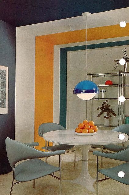 70s Mid Century Modern Home Decorating Book Eames Kartell Saarinen Shag Chrome +