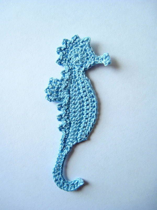 seahorse crochet applique youcanmakethis com crochet sea horse pattern