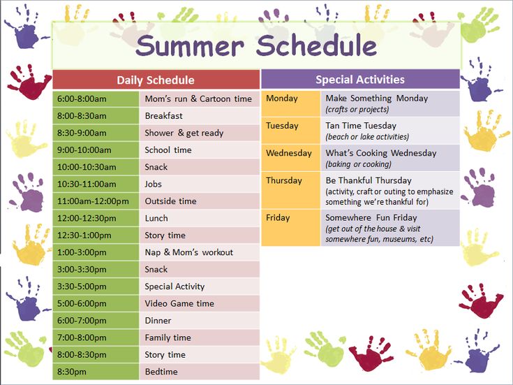 i created this summer schedule for my son using a free powerpoint summer schedule template