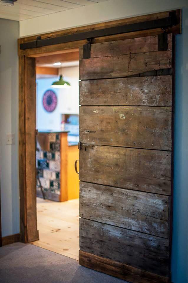 Antique Barn Board Sliding Barn Door In Boulder Meadows Small Barn Antique barn board sliding barn door in Boulder Meadows small barn home. Click thru to see more & fl plns. #timberframe #barnhomesplans #barnhouses More # ... - Antique Barn Board Sliding Barn Door In Boulder Meadows Small Barn