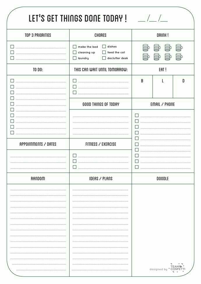 daily tracker printable planners pinterest free printables