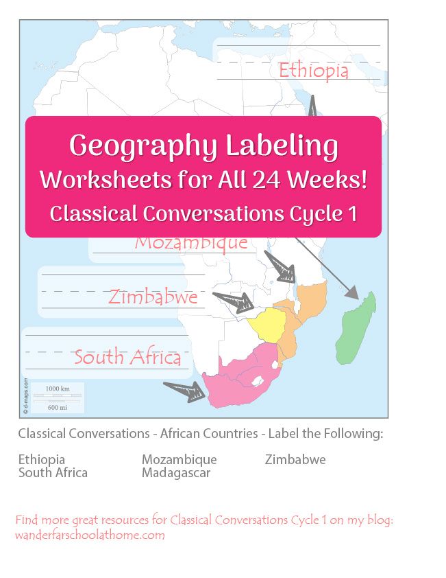 Complete geography map work for classical conversations cycle 1