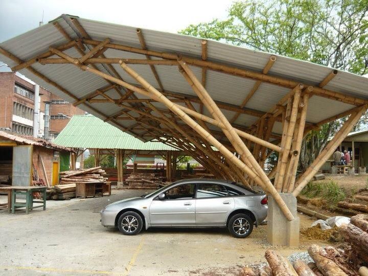 The Bamboo Carport Bamboo Construction Bamboo Design Bamboo