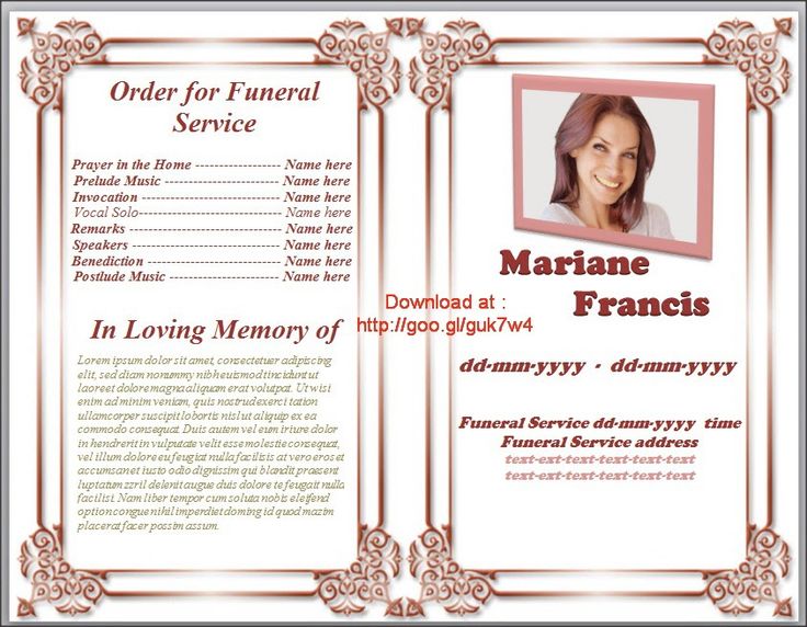 memorial mass program