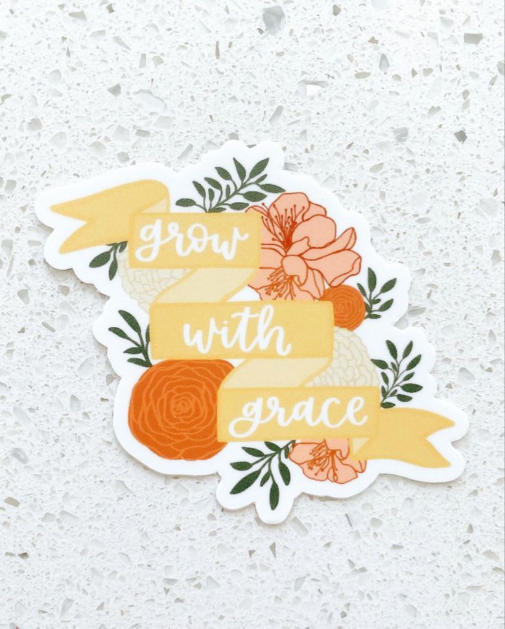 Christian stickers Hydro Flask sticker Free Shipping Faith Based Laptop sticker Grow in Grace sticker Waterproof UV Protected