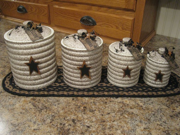Best 25 Primitive Canisters Ideas On Country Grubby Canister Set Https Www Facebook Com Pages Primitive