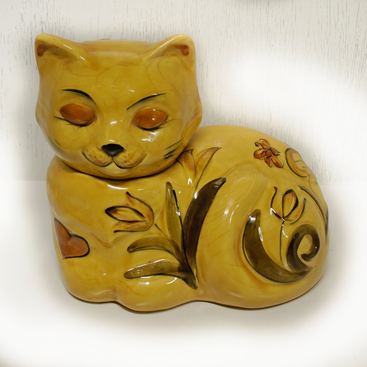 Vintage Dog Cat Biscuit Jars Vintage Dog Cat Biscuit Jars