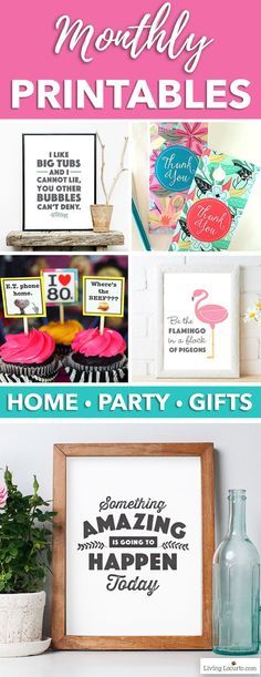 Join the Living Locurto Fun Club! A monthly membership that gives you exclusive access the most creative printable designs! Make DIY Home decor, party and homemade gifts. Printable designs for Wall Art, Cards, Calendars, Planners, Gift Tags and more. #printables #printable #wallart #homedecor #printabledecor #calendar