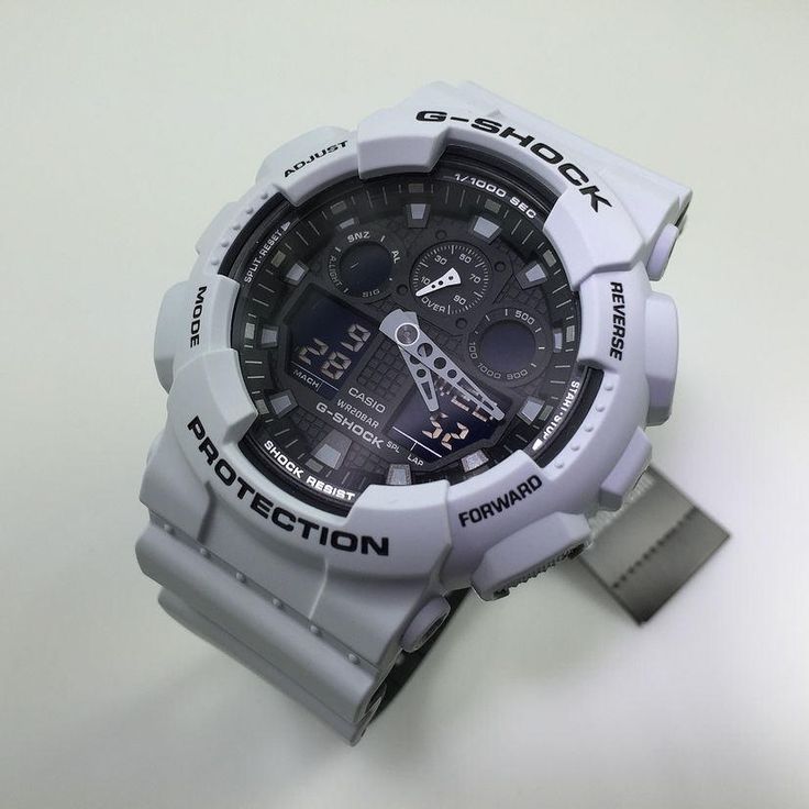 Casio G-Shock Light Gray Digital Analog Watch GA100L-7A | Casio g shock, G shock, G shock watches