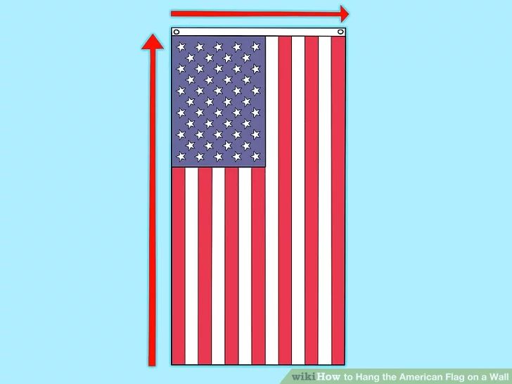 3 ways to hang the american flag on a wall wikihow hanging flags 
