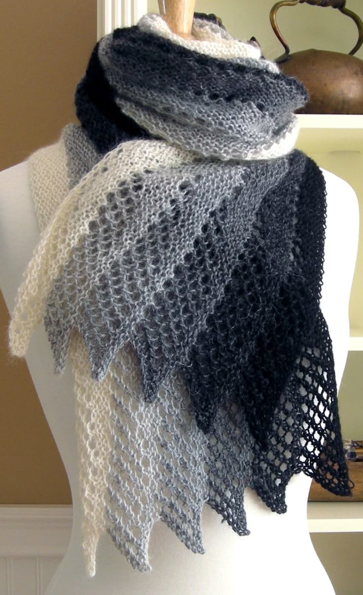 Knitting Pattern Mistral Scarf - #ad Lace scarf that ...