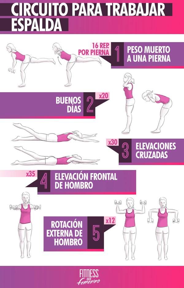 Circuito Para Trabajar Espalda Ejercicios Espalda Ejercicios Ejercicios Para Espalda Mujer