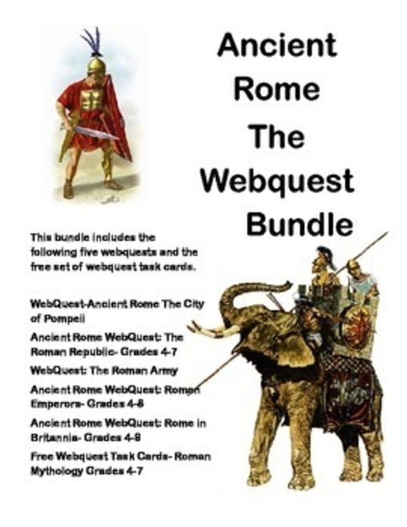 Ancient Rome Bundle 5 WebQuest Collection Teaching Ideas