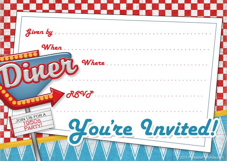 164 best 1950s Sock Hop Party Ideas images on Pinterest 1950s - invitation to a party 164 best 1950s Sock Hop Party Ideas images on Pinterest 1950s - invitation to a party