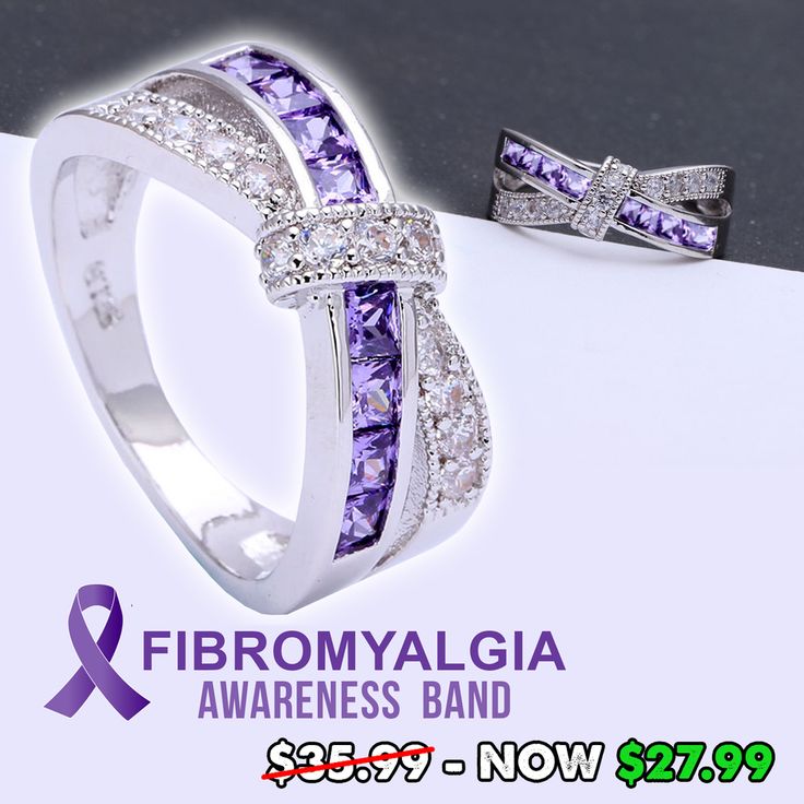 Fibromyalgia Awareness Band Ring Fibromyalgia Awareness Band Ring