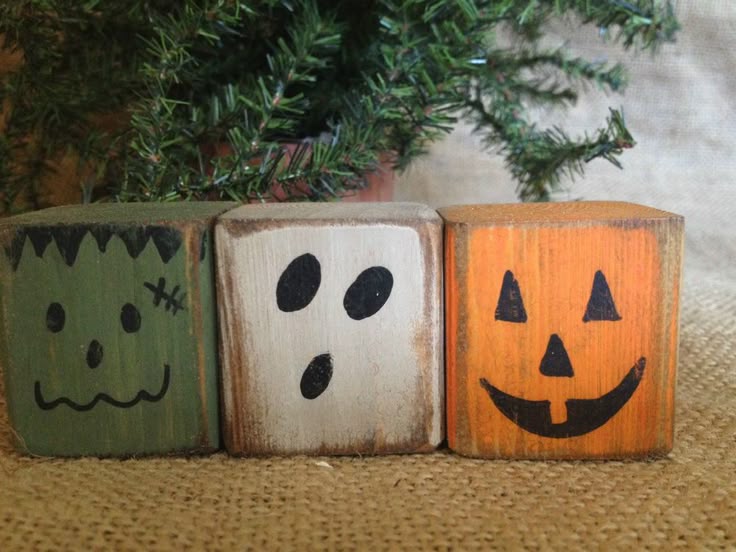 primitive halloween monster pumpkin ghost convo shelf sitter cube block set halloween blockshalloween projectscute - Cute Halloween Crafts primitive halloween monster pumpkin ghost convo shelf sitter cube block set halloween blockshalloween projectscute - Cute Halloween Crafts