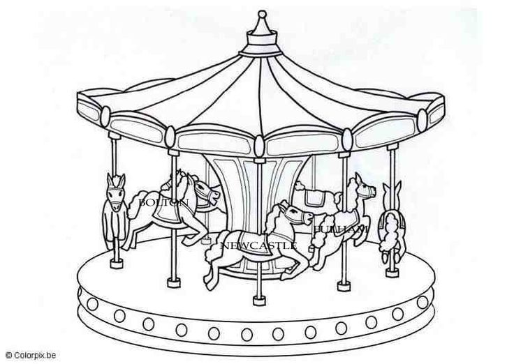 merry go round Google Search Horse coloring pages, Coloring pages