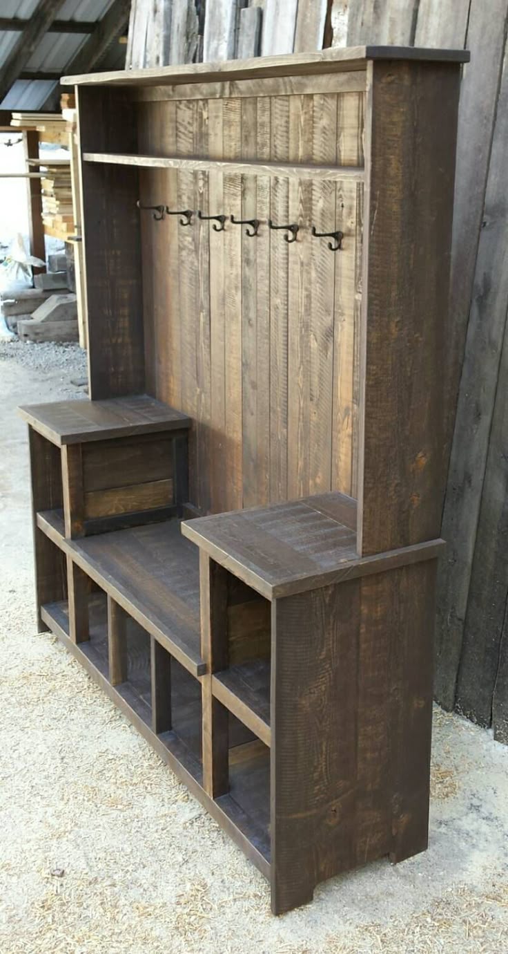 Single hall tree bench Hall Storage Benches, Hallway Furniture, eBay
