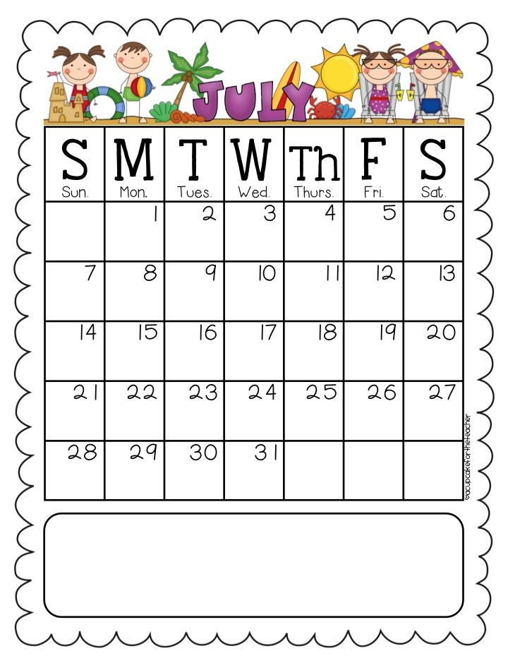 calendar montly